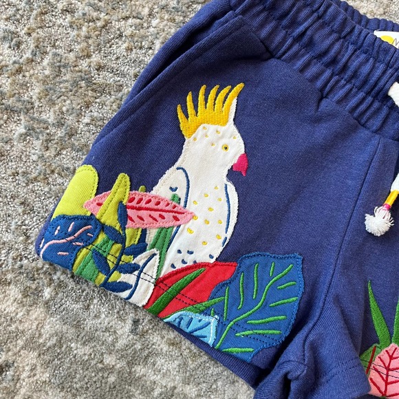 Mini Boden Jersey Applique Bird Shorts 3T NWT - Picture 2 of 7